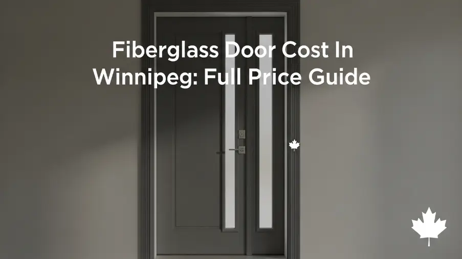 Fiberglass entry door installation and replacement cost for Winnipeg homes