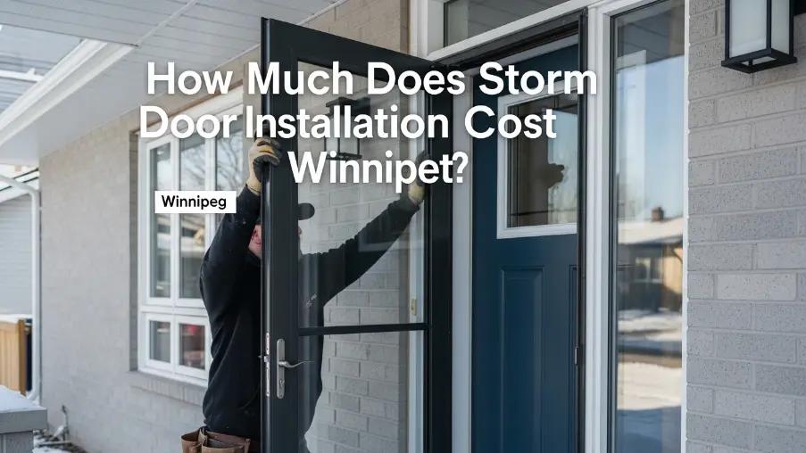 Storm door installation project with cost estimates for Winnipeg homeowners